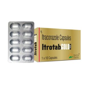 Itraconazole 200 mg Capsules (Itrotab Gold 200) - 10 Capsules