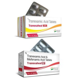 Tranexamic Acid 500mg+Mefenamic 250mg (Tranexaheal MF) - 10  Tablets