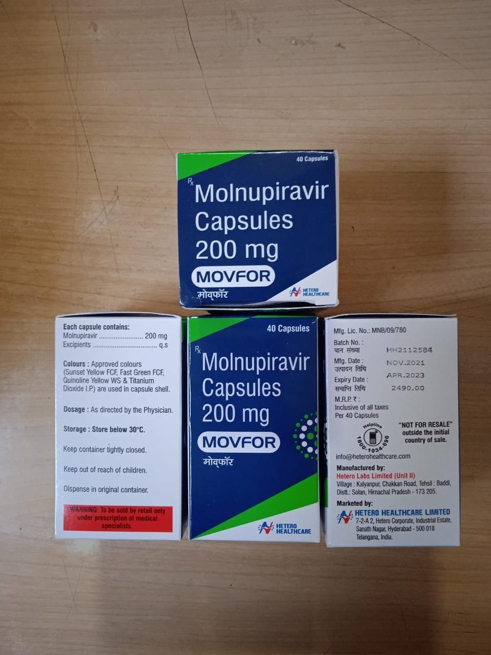 Molnupiravir (Movfor) 200 mg – 40 Tablets