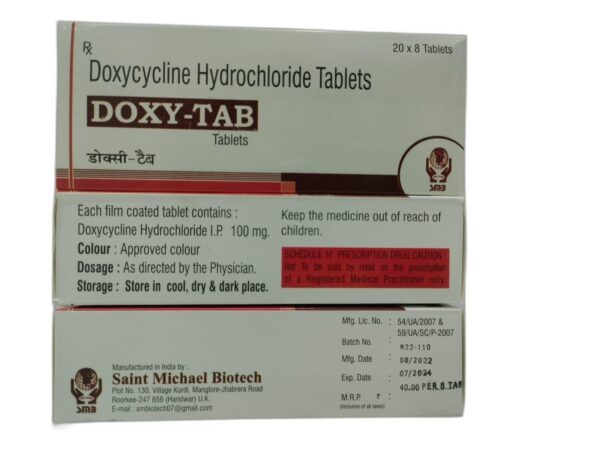 Doxytab 100 mg - Doxycycline - 8 tablets