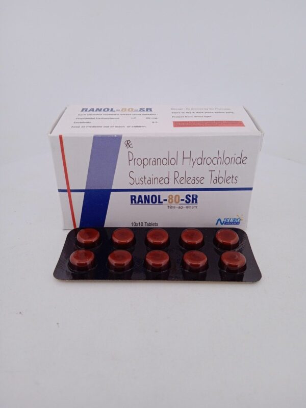 Propranolol 80mg SR (Ranol 80) - 10 Tablets