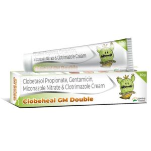 Clobetasol 0.05% + Gentamicin 0.1% + Miconazole 2% + Clotrimazole 1% (Clobeheal GM Double) – 30 gm