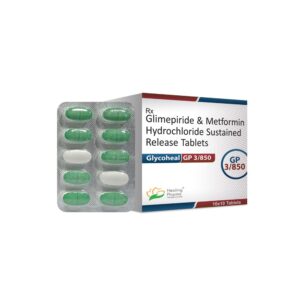 Glimepiride 3mg + Metformin 850mg Double Layer (Glycoheal GP 3/850) - 10 Tablets