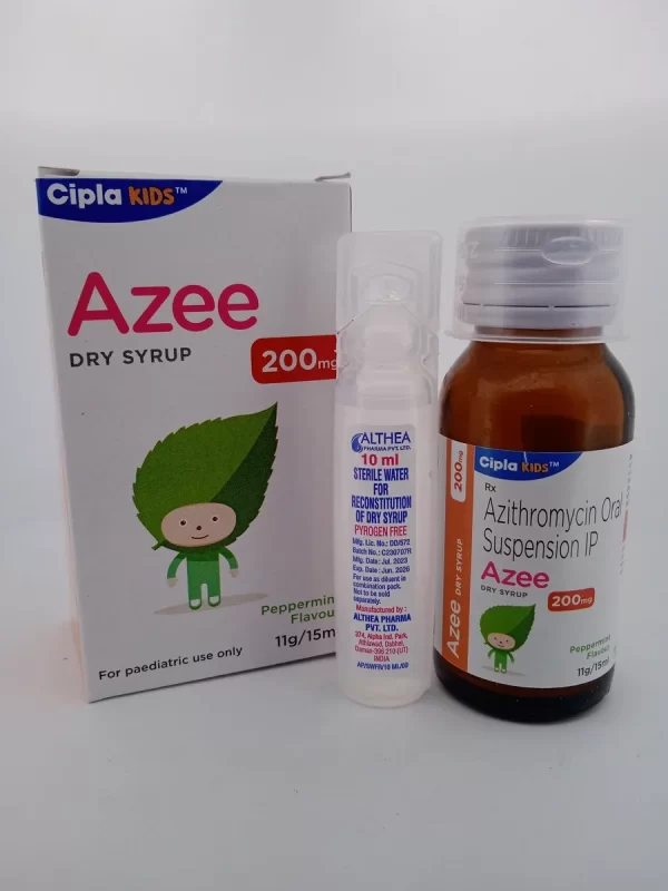 AZEE DRY SYRUP PEPPERMINT FLAVOUR 200 MG - 1 BOTTLE OF 11g/15ML - Body ...