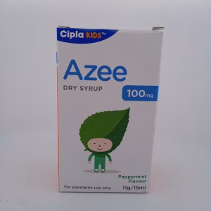 AZEE DRY SYRUP PEPPERMINT FLAVOUR 100 MG - 1 BOTTLE OF 11g/15ML