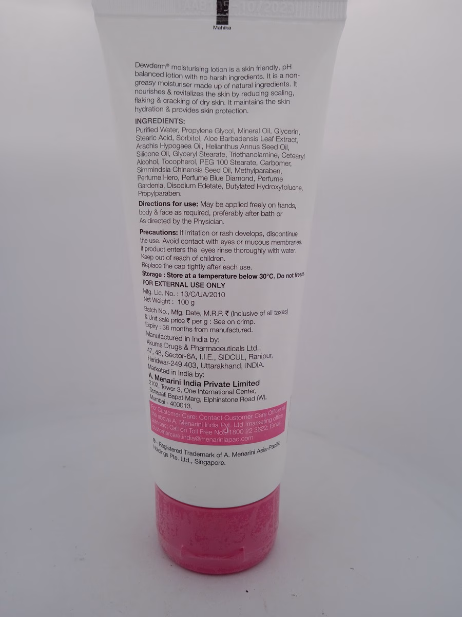DEWDERM MOISTURISING LOTION - 1 TUBE OF 100g - Image 2