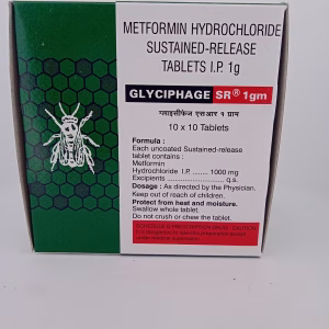 GLYCIPHAGE SR 1000 MG - 10 TABLETS