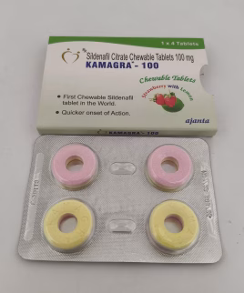KAMAGRA 100 MG (STRAWBERRY LEMON) - 4 CHEWABLE TABLET
