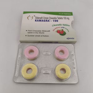 KAMAGRA 100 MG (STRAWBERRY LEMON) - 4 CHEWABLE TABLET