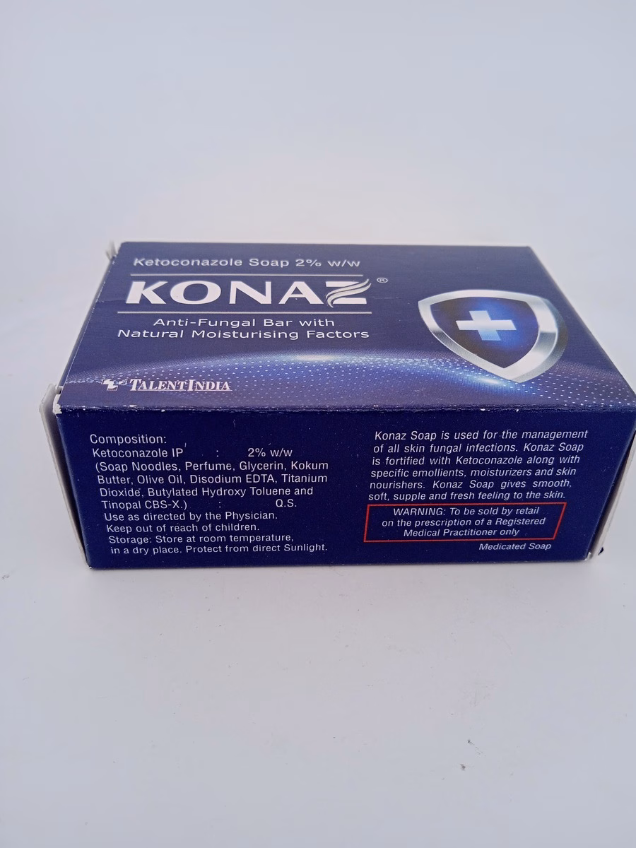 KONAZ ANTI-FUNGAL WITH NATURAL MOISTURISING FACTORS - 1 BAR OF 75g - Image 3