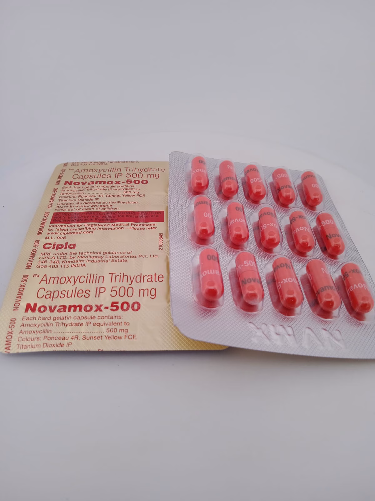 NOVAMOX 500 MG - 15 CAPSULES - Image 3