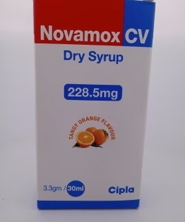 NOVAMOX CV DRY SYRUP 228.5 MG - 1 BOTTLE OF 3.3g/30ML