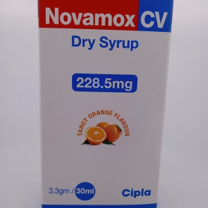 NOVAMOX CV DRY SYRUP 228.5 MG - 1 BOTTLE OF 3.3g/30ML
