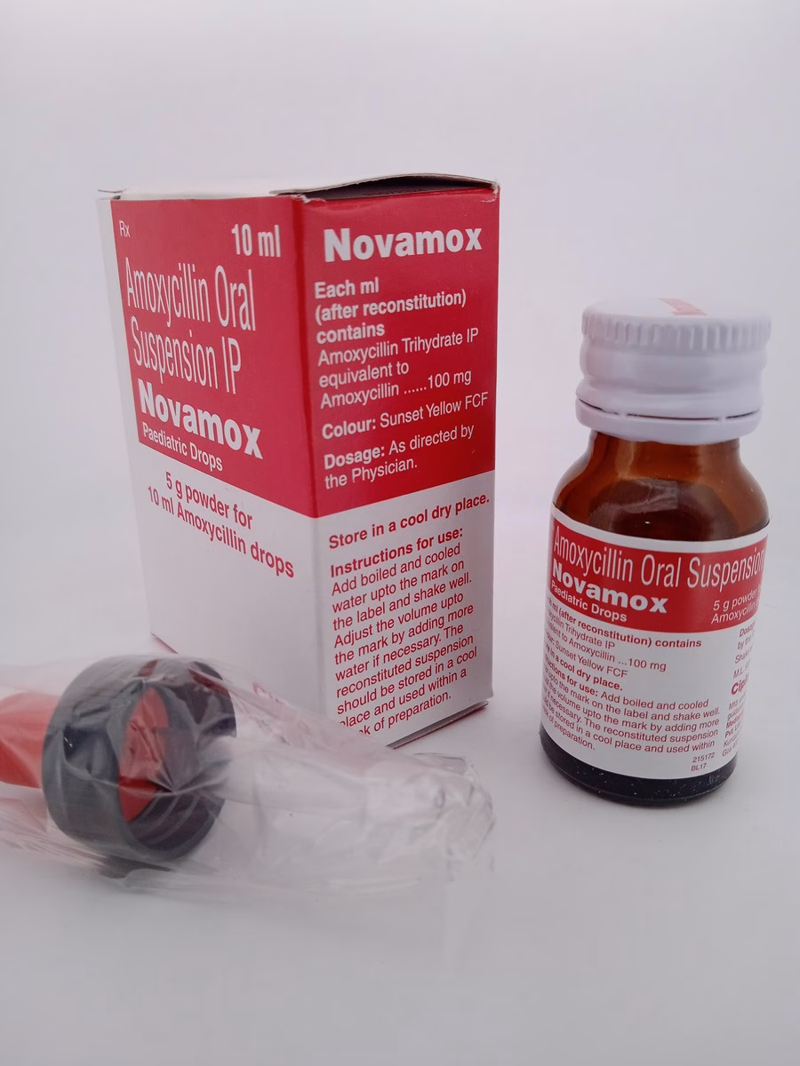 NOVAMOX PAEDIATRIC DROPS 100 MG - 1 BOTTLE OF 10ML - Image 3