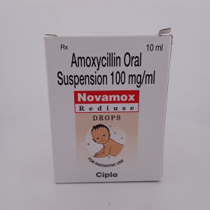 NOVAMOX REDIUSE DROPS 100MG/1ML - 1 BOTTLE OF 10ML