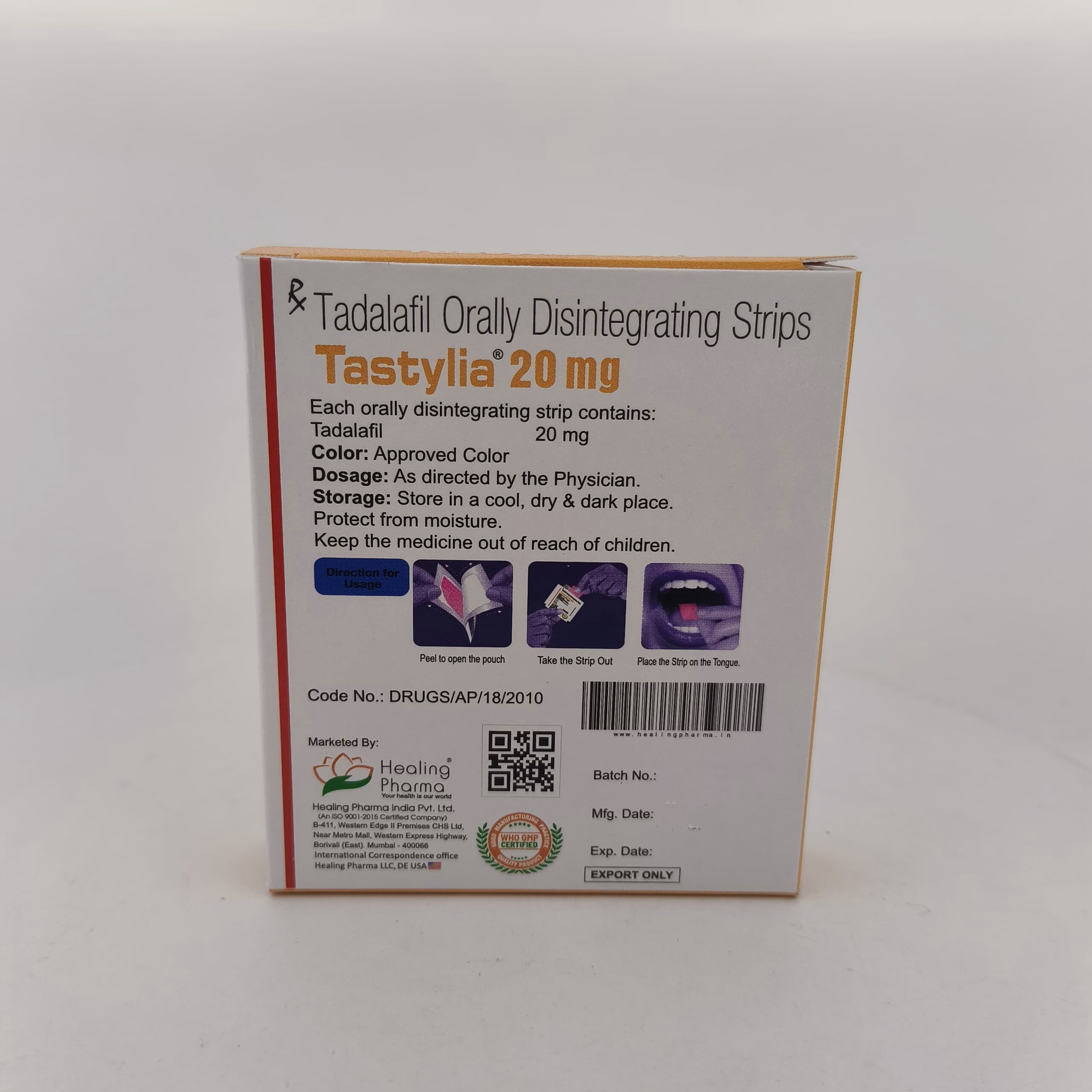 TASTYLIA 20 MG ORAL STRIPS – 10 DISINTEGRATING STRIPS - Image 3