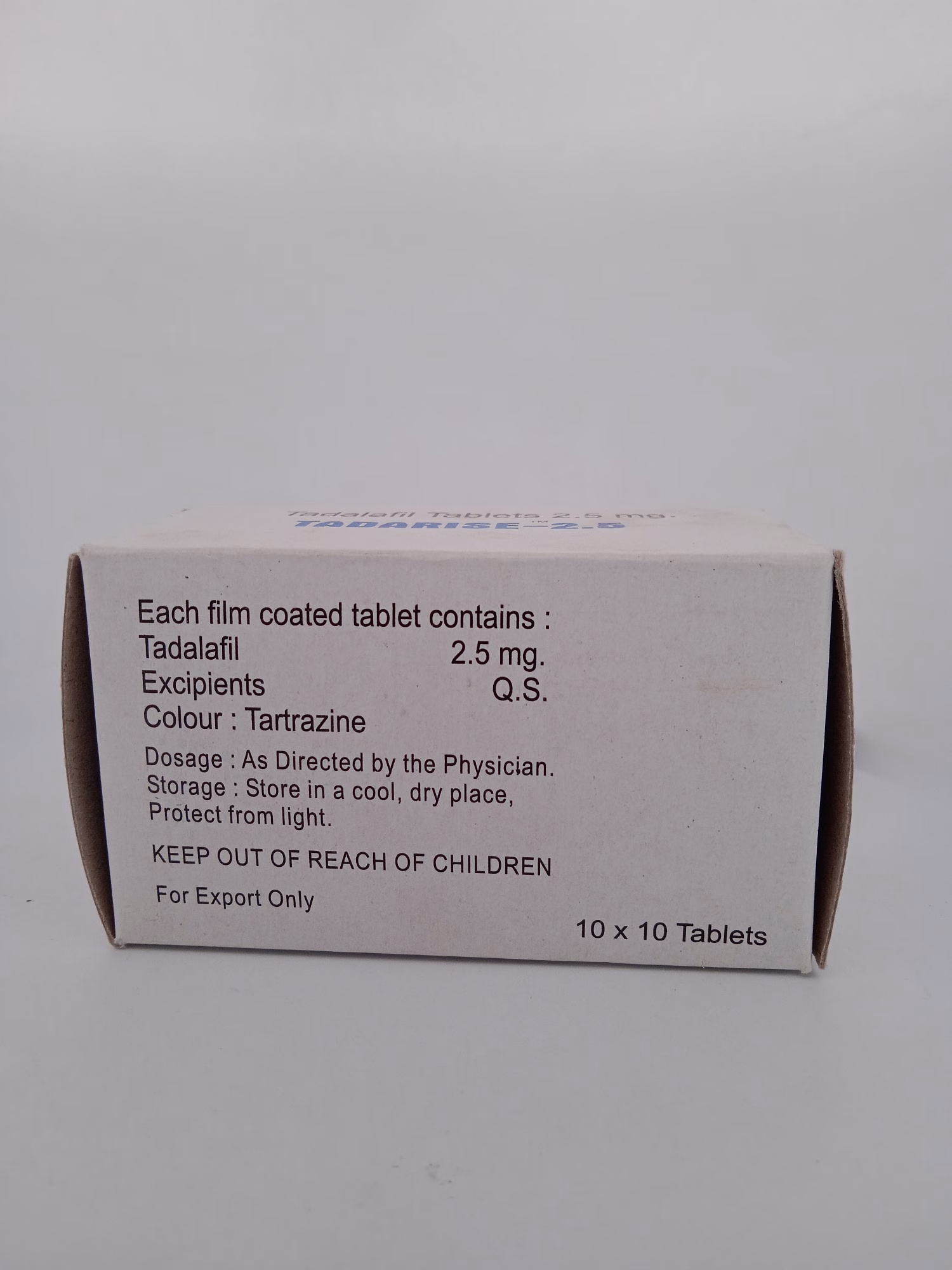 TADARISE 2.5 MG - 10 TABLET - Image 4